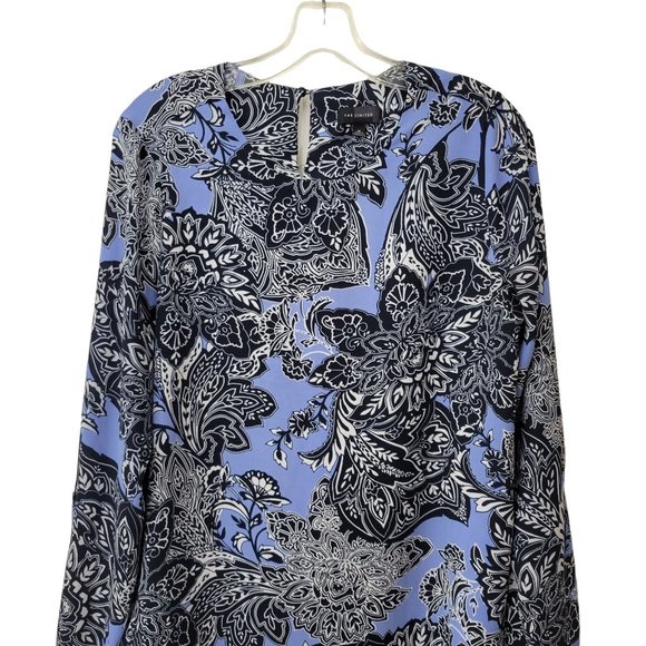 The Limited Long Sleeve Blue Floral Blouse - Picture 4 of 4